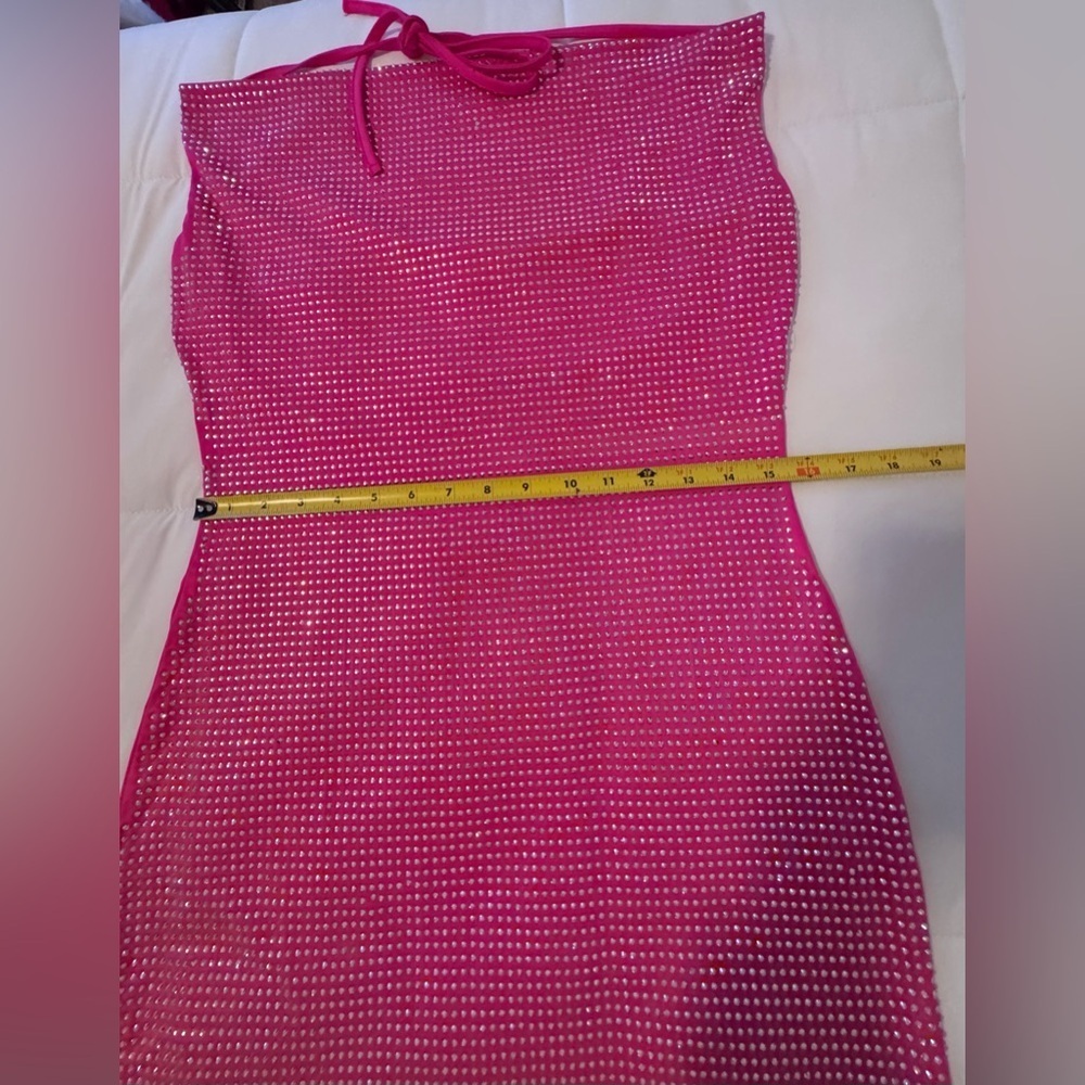 Pink Rhinestone Embellished Dress - Picture 8 of 12